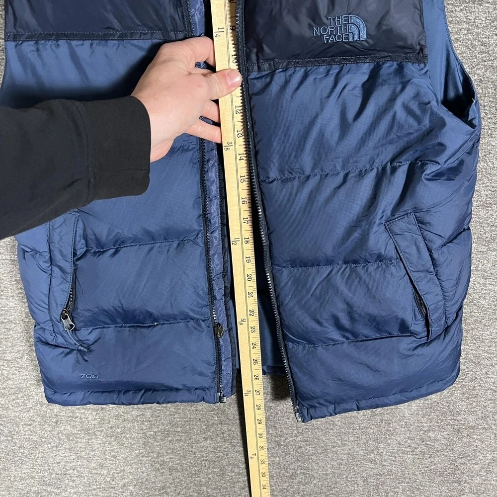 The‎ North Face Vest Mens Small Blue 700 Fill Down Puffer Insulated Zip Pockets
